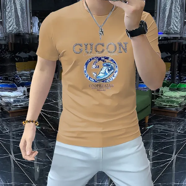 Design Gucci x Nike Air Jordan 1 Cooperates Beige T-Shirt T-Shirts - 1