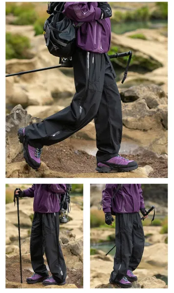 Arc'teryx Alpha SV Jacket Purple + Light Gray Technical Pants + Salomon Trail Running Shoes Outerwear - 19