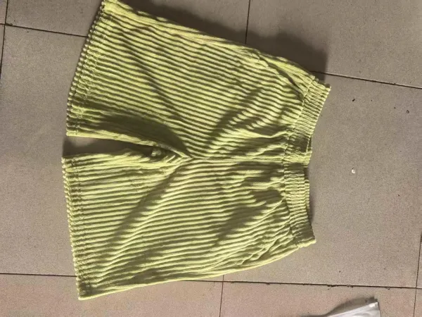 Design Corduroy Shorts Light Blue Casual Shorts - 15