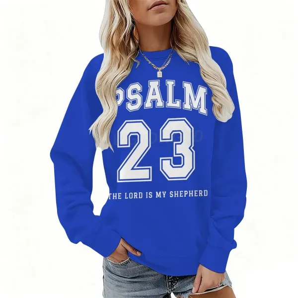 Design Psalm 23 The Lord Is My Shepherd Blue Hoodie - 1