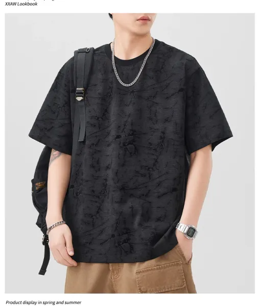 Design Tie-Dye Oversized T-Shirt Brown - 17