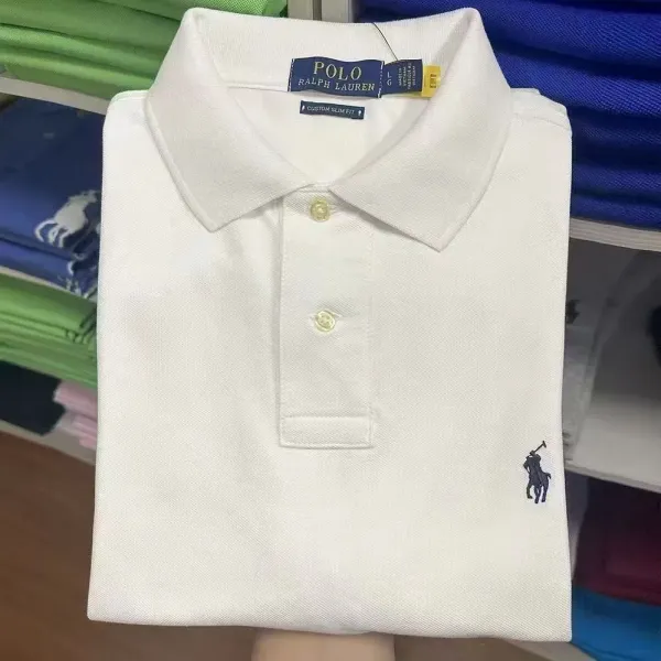 Polo Ralph Lauren Classic Fit Polo Black Tops Polo - 16