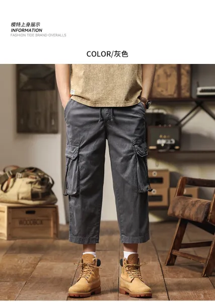 Design Cargo Pants Black + Timberland Boots Wheat Boots - 10