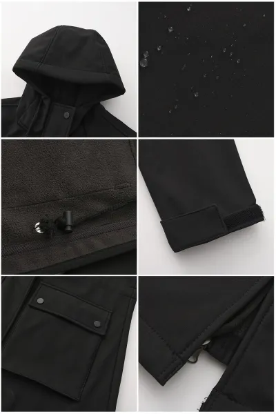 Design Parka-Style Hooded Coat Army Green Outerwear - 42