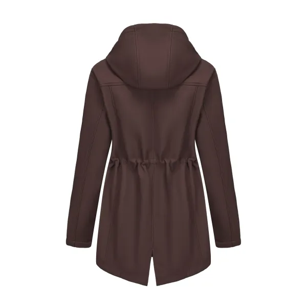 Design Parka-Style Hooded Coat Army Green Outerwear - 52