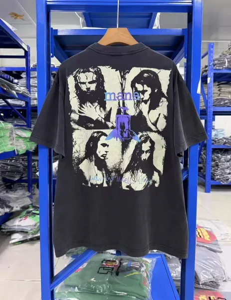 Design MANA Cuando Los Angeles Lloran Band Graphic T-Shirt Black T-Shirts - 5