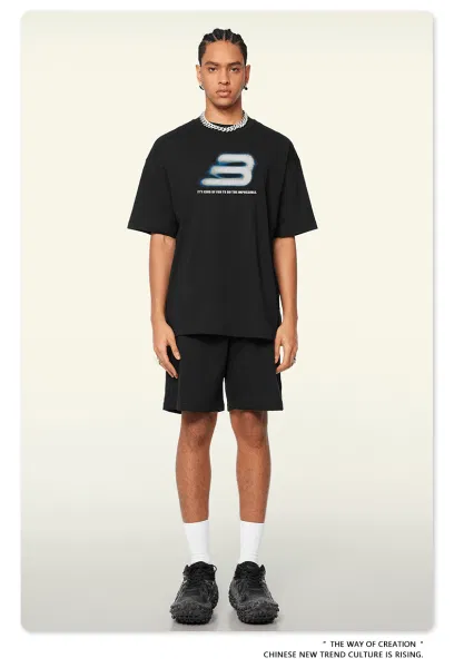 Design 3 Logo Graphic T-Shirt Metal Black - 15