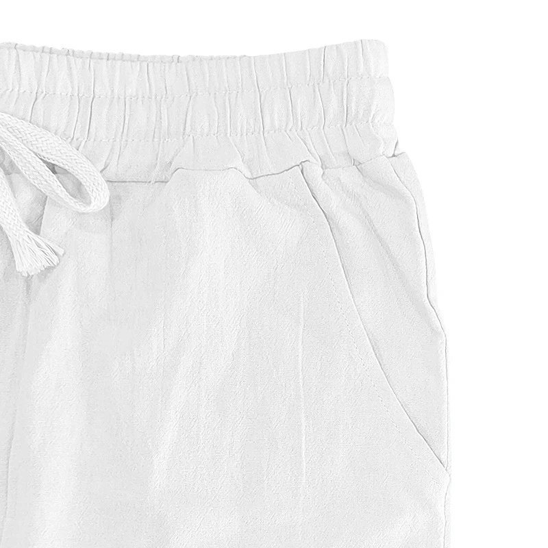 Design Linen Shirt and Pants Set White Casual Set - 13