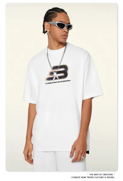 Design 3 Logo Graphic T-Shirt Metal Black - 26