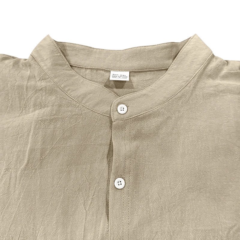 Design Linen Shirt and Pants Set White Casual Set - 37