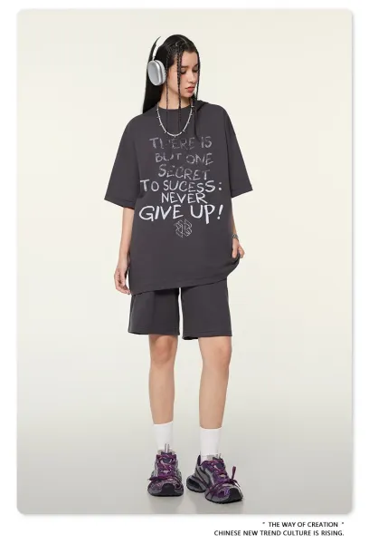 Design Motivational Graphic T-Shirt Metal Black - 20
