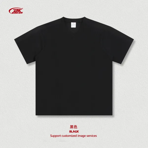 Design Binken V-Neck T-Shirt Black T-Shirts - 1