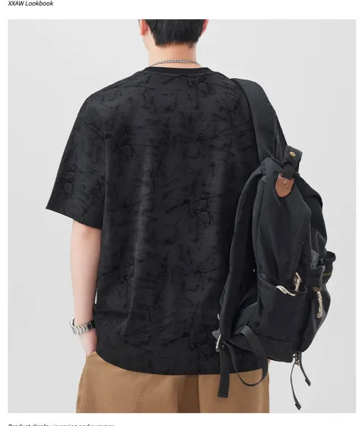 Design Tie-Dye Oversized T-Shirt Brown - 18