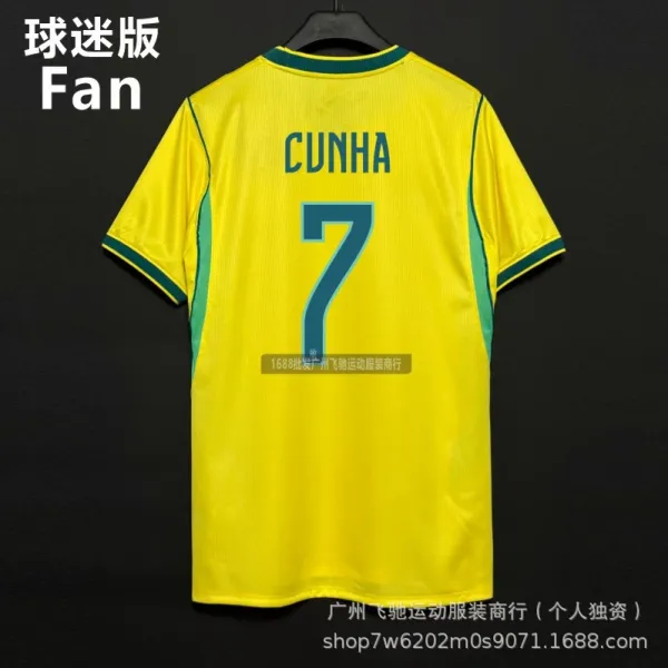 CBF Fan Edition Cunha #7 Yellow Jersey - 1