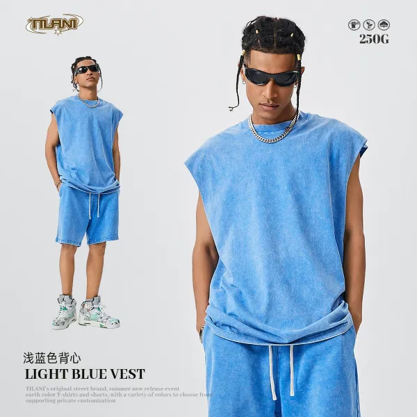 Design TILANI Light Blue Vest Top - 1