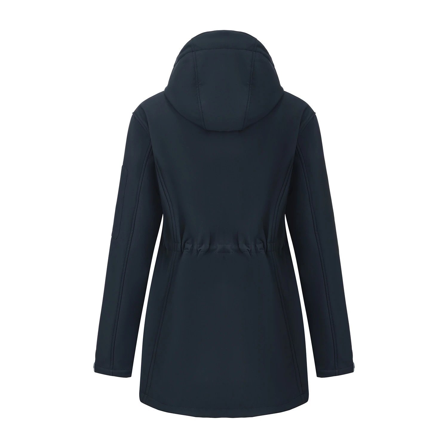 Design Water-Resistant Hooded Trench Coat in Black Outerwear - 32