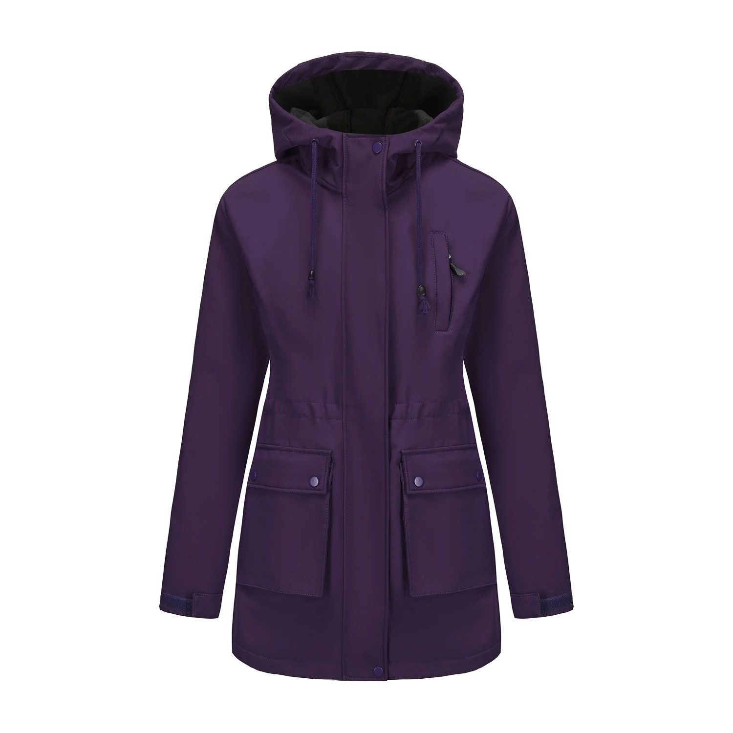 Design Parka-Style Hooded Coat Army Green Outerwear - 45