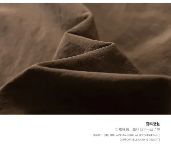 Design Short-Sleeve Half-Zip Windbreaker in Brown and Beige Outerwear.windbreaker - 9