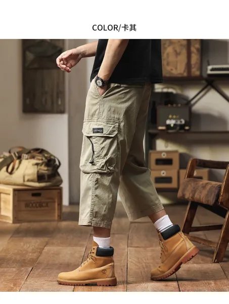 Design Cargo Pants Black + Timberland Boots Wheat Boots - 13