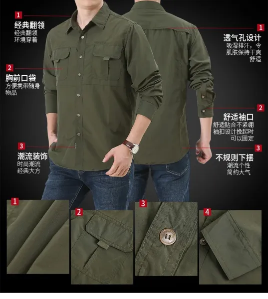 Design Quick-Dry Outdoor Shirt Black - 5