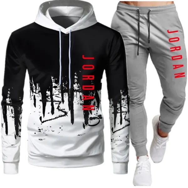 Design Jordan Brand Graphic Hoodie and Sweatpants Set Army Green Black Sets - 14