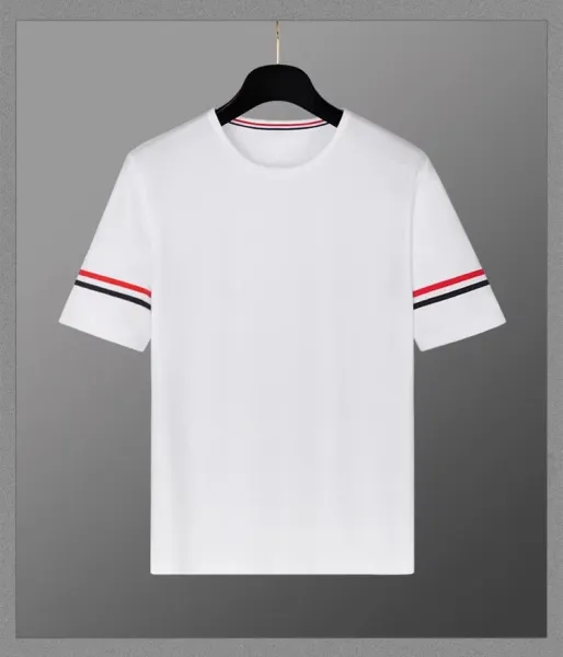 Design Striped Cuff T-Shirt Gray - 6