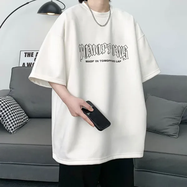 Design Tomorrow's Lap Oversized Graphic T-Shirt White - 1