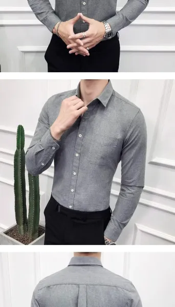 Design Classic Fit Light Blue Oxford Shirt Tops Shirt - 11