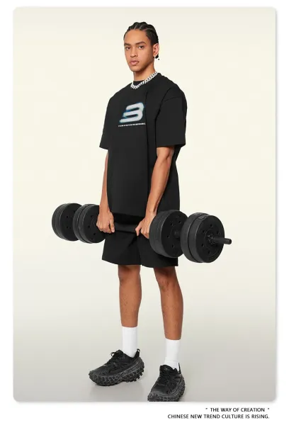 Design 3 Logo Graphic T-Shirt Metal Black - 17