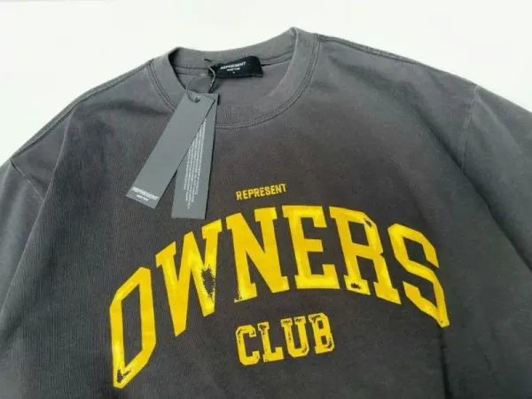 Represent Owners Club Distressed Black T-Shirt - 9