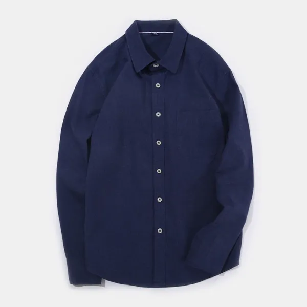Design Classic Button-Down Navy Shirt - 1