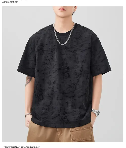 Design Tie-Dye Oversized T-Shirt Brown - 15