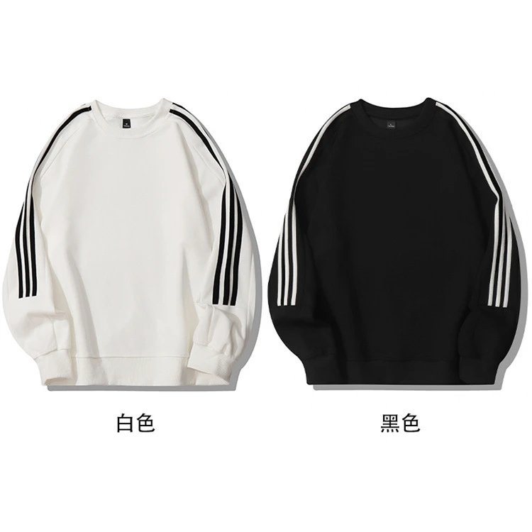 Adidas Originals Three-Stripe Crewneck White Sweatshirt Hoodie - 4