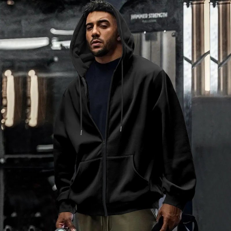 Design Basic Full-Zip Hoodie Black - 9