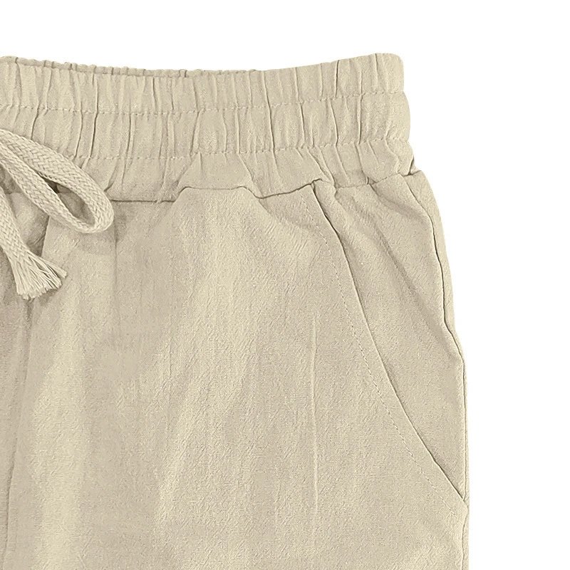 Design Linen Shirt and Pants Set White Casual Set - 40