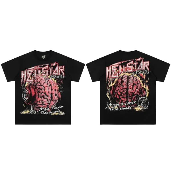 Hellstar Studios Brain Is Sexier Than Sounds Black T-Shirt - 1