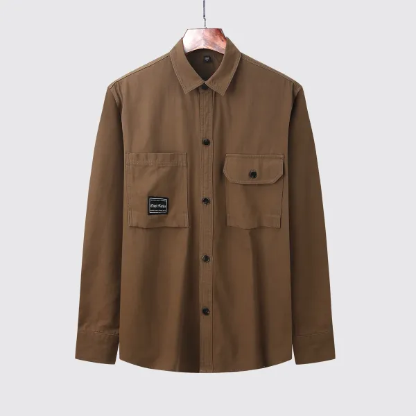 Design East Rain Utility Shirt Brown Shirt Tops Shirt - 1