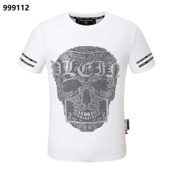 Philipp Plein Lil Boo Skull Rhinestone Embellished Black T-Shirt - 30