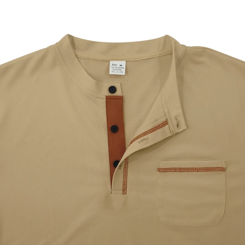Design Henley T-Shirt Army Green - 36