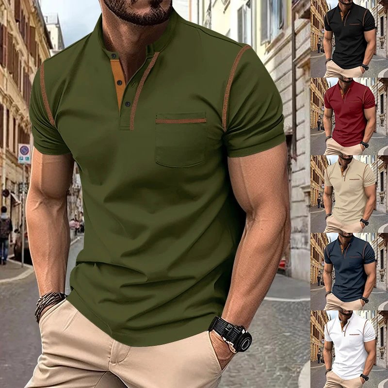 Design Henley T-Shirt Army Green - 40