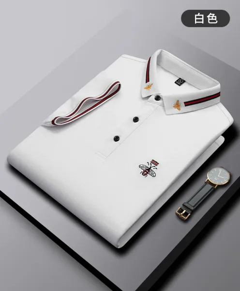 Design Bee Embroidered Polo Navy Blue Tops.polo - 12