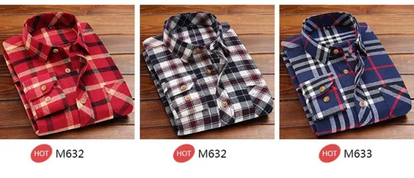 Design Black and White Checkered Flannel Shirt - 36