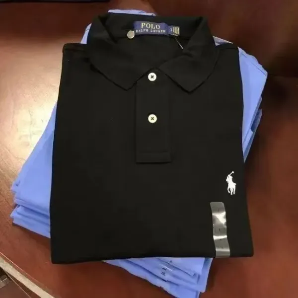 Polo Ralph Lauren Classic Fit Polo Black Tops Polo - 1