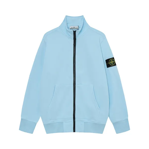 Stone Island Zip-Up Track Jacket White Outerwear - 7
