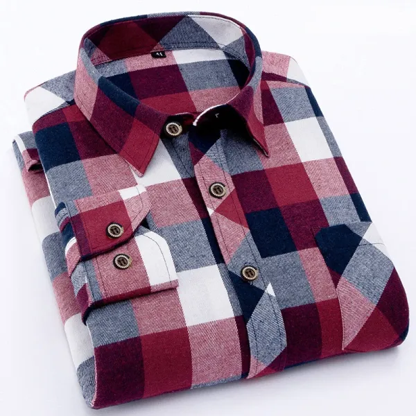 Design Black and White Checkered Flannel Shirt - 62