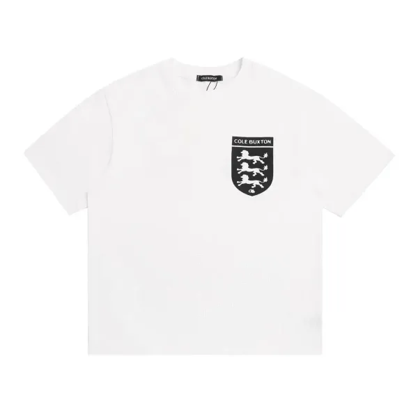Cole Buxton Shield Crest White T-Shirt - 1