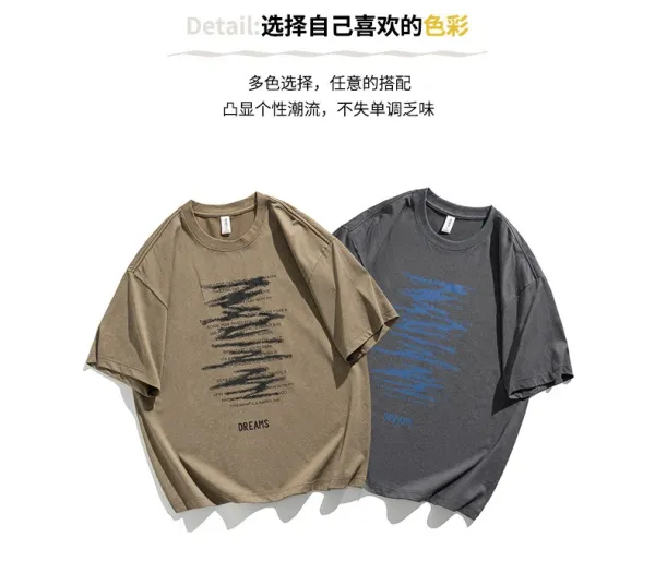 Design Graphic Print Purple Oversized T-Shirt - 4