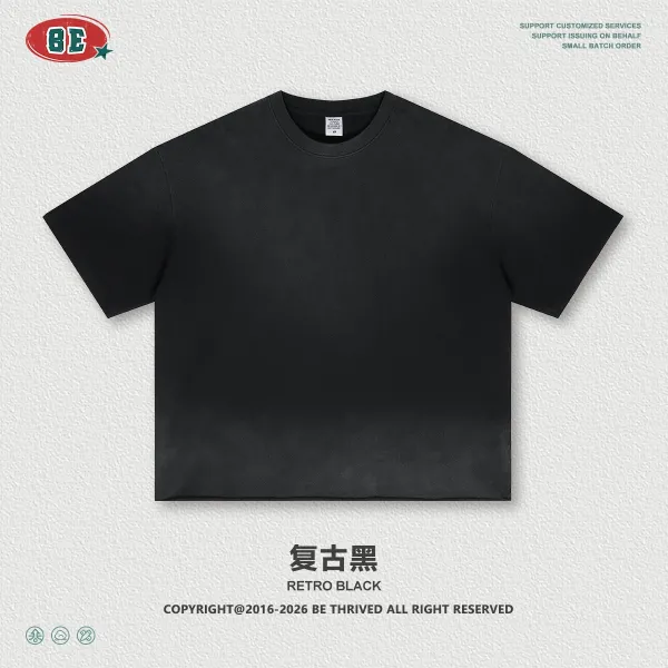 Design BE Thrived Retro Black T-Shirt T-Shirts - 1