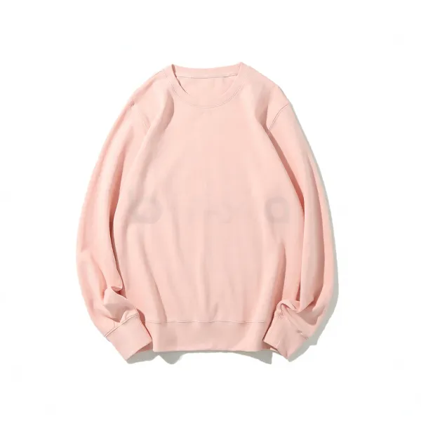 Design Basic Crewneck Sweatshirt Pink Hoodie - 1
