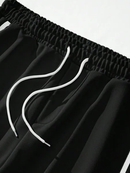 Design Button-Side Track Pants Gray Sweatpants - 23